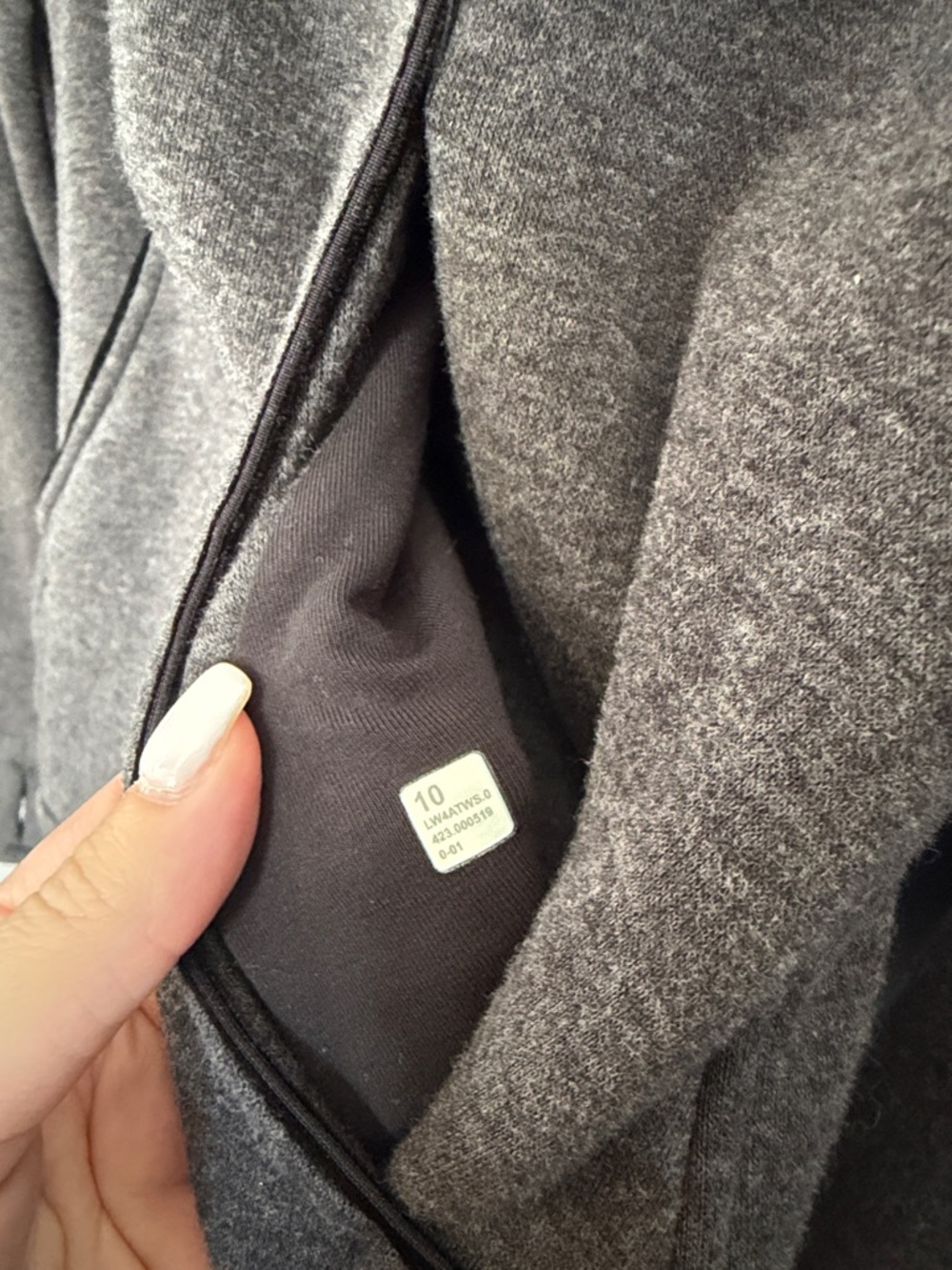 lululemon athletica Dark Gray Full‑Zip scuba Hoodie 10 like new fleece lined - Picture 2 of 4